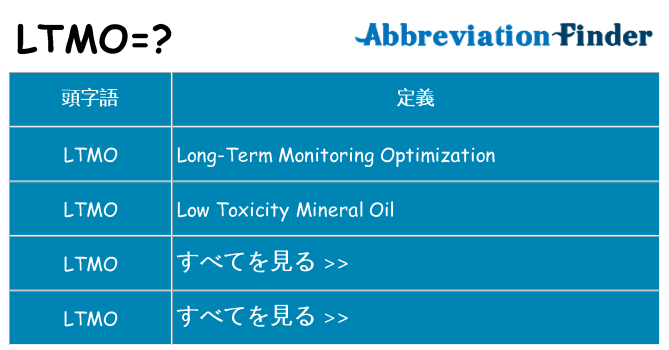 ltmo は何の略します。