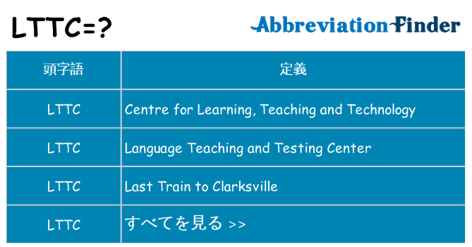 lttc は何の略します。