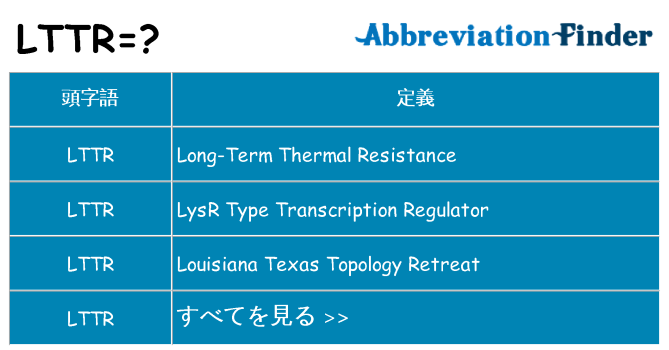 lttr は何の略します。