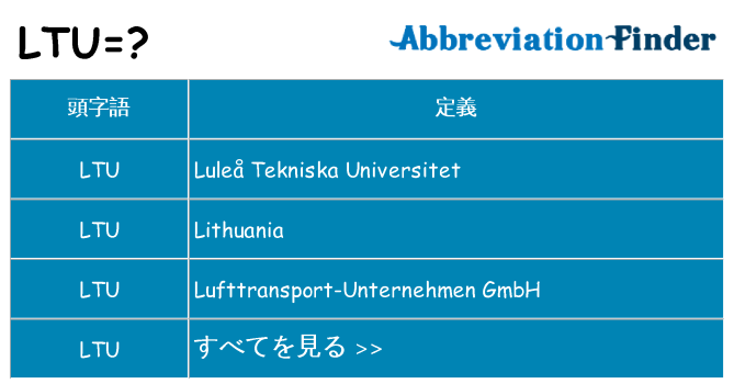 ltu は何の略します。