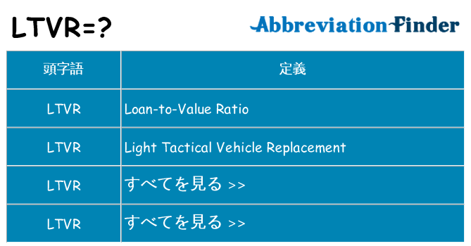 ltvr は何の略します。