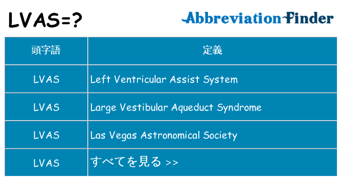 lvas は何の略します。