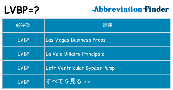 lvbp は何の略します。