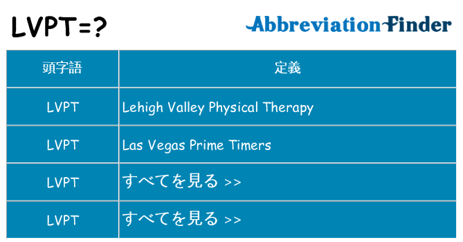 lvpt は何の略します。