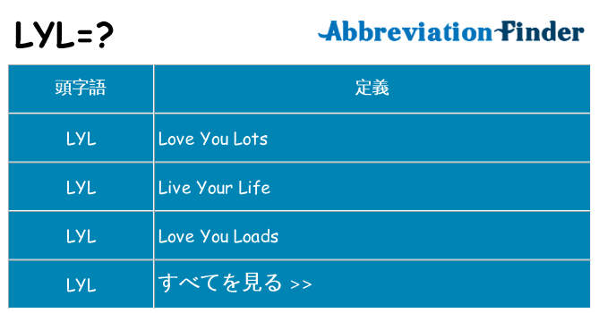 lyl は何の略します。