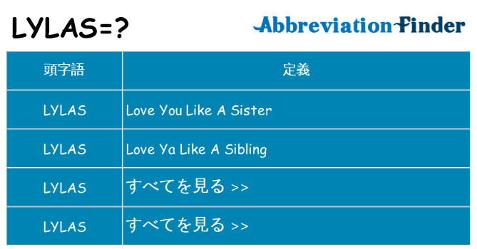 lylas は何の略します。