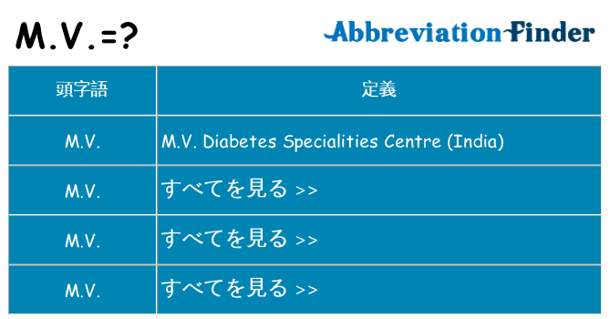 m-v は何の略します。