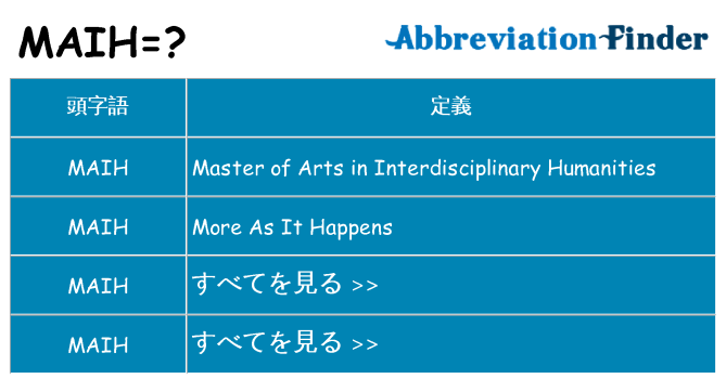 maih は何の略します。
