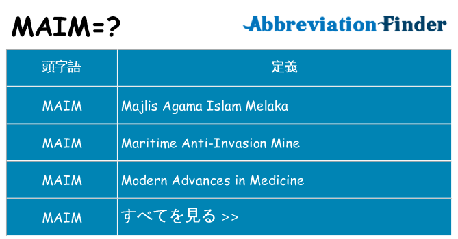 maim は何の略します。