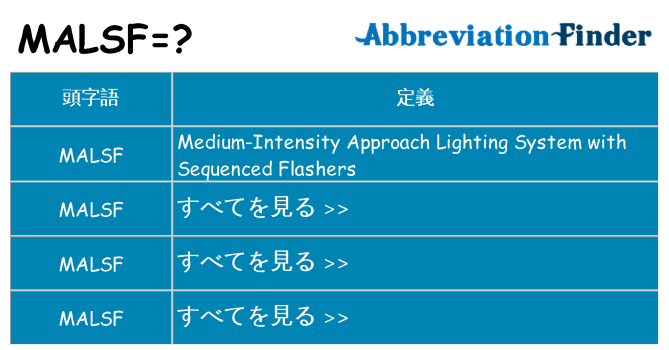 malsf は何の略します。