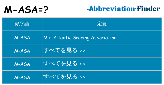 m-asa は何の略します。