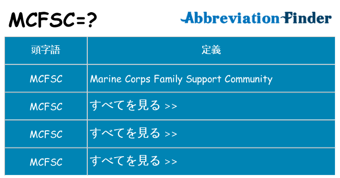 mcfsc は何の略します。