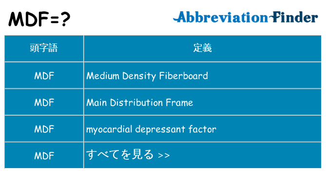mdf は何の略します。
