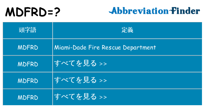 mdfrd は何の略します。