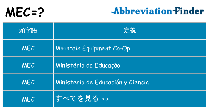 mec は何の略します。