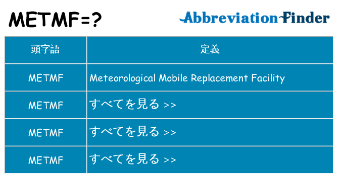 metmf は何の略します。