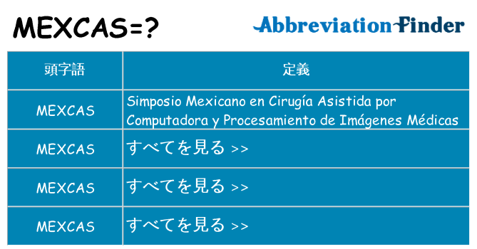 mexcas は何の略します。