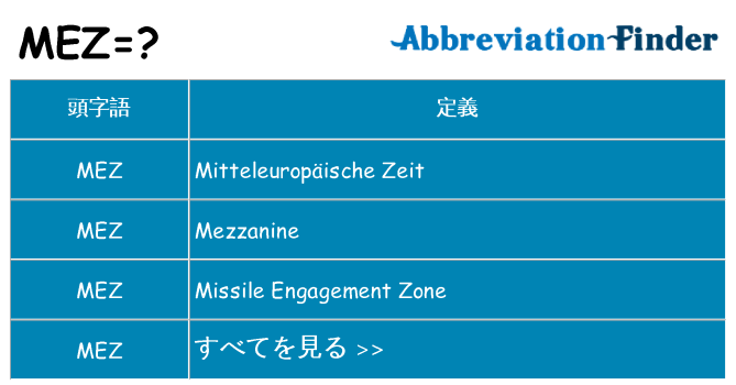 mez は何の略します。
