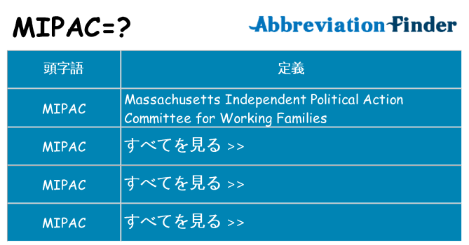 mipac は何の略します。