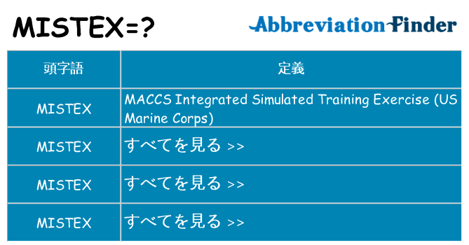 mistex は何の略します。