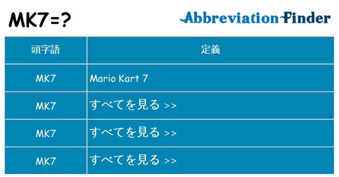 mk7 は何の略します。
