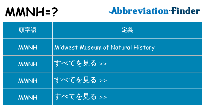 mmnh は何の略します。