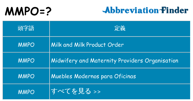 mmpo は何の略します。