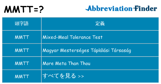 mmtt は何の略します。