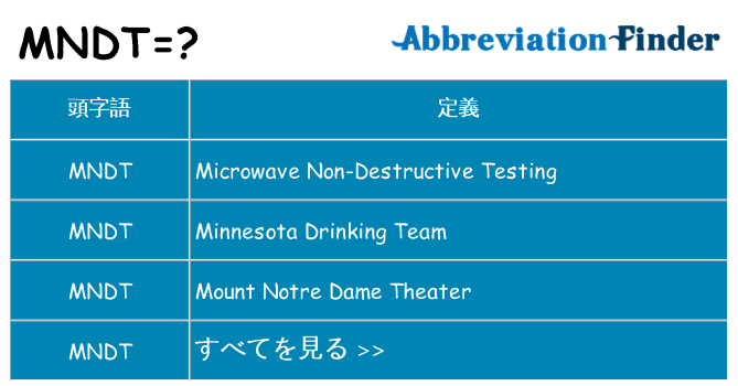 mndt は何の略します。