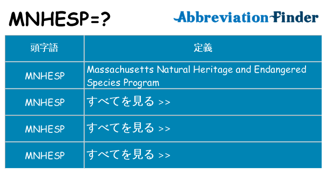 mnhesp は何の略します。