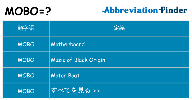 mobo は何の略します。
