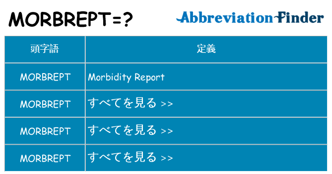 morbrept は何の略します。