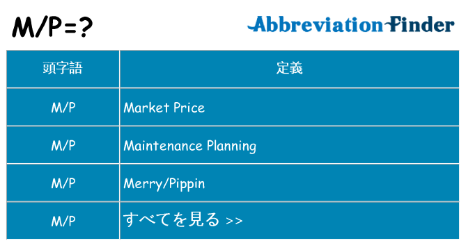 mp は何の略します。