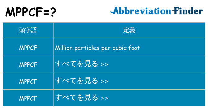 mppcf は何の略します。