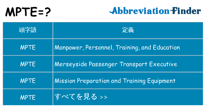 mpte は何の略します。