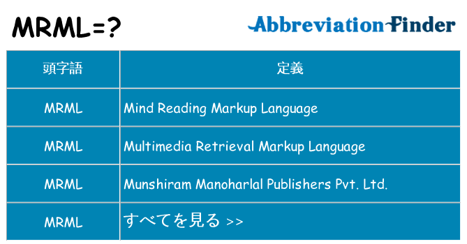 mrml は何の略します。