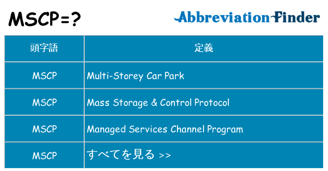 mscp は何の略します。