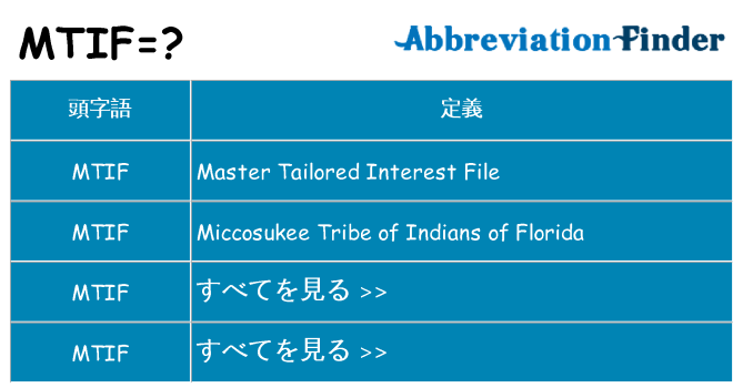mtif は何の略します。