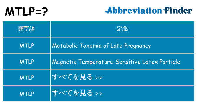 mtlp は何の略します。