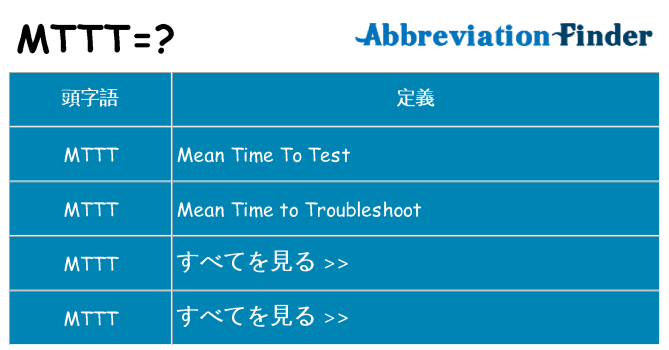 mttt は何の略します。