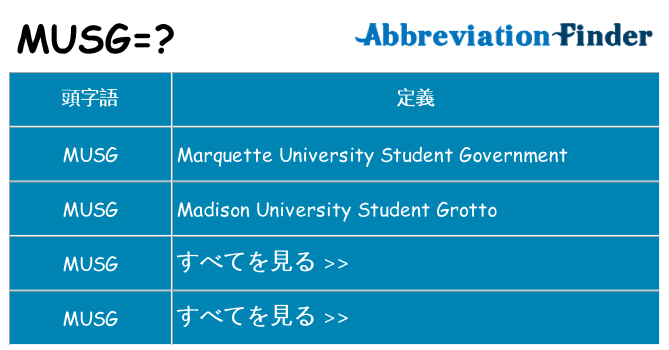 musg は何の略します。