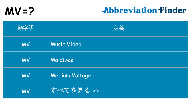 mv は何の略します。