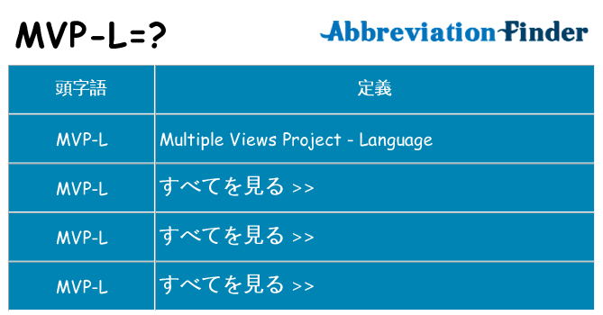mvp-l は何の略します。