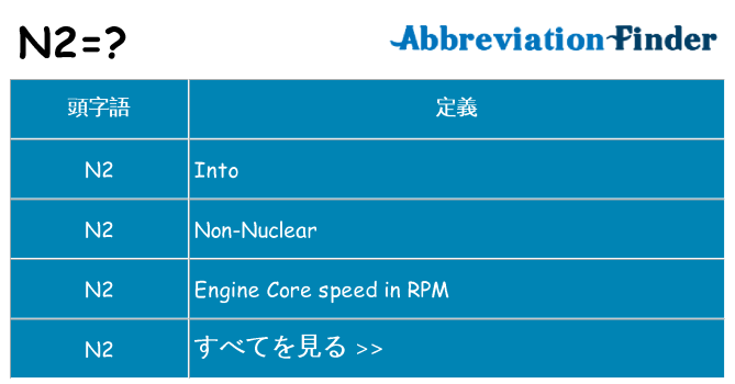 n2 は何の略します。