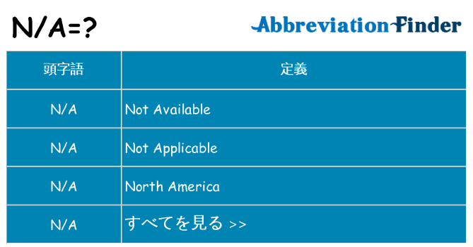 na は何の略します。