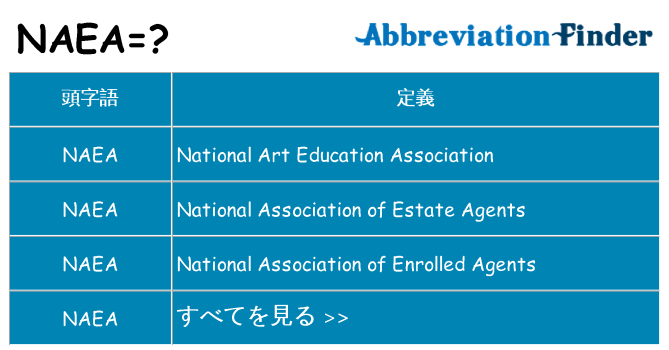 naea は何の略します。