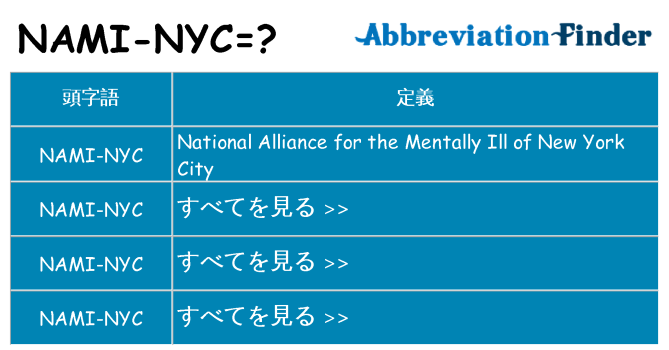 nami-nyc は何の略します。