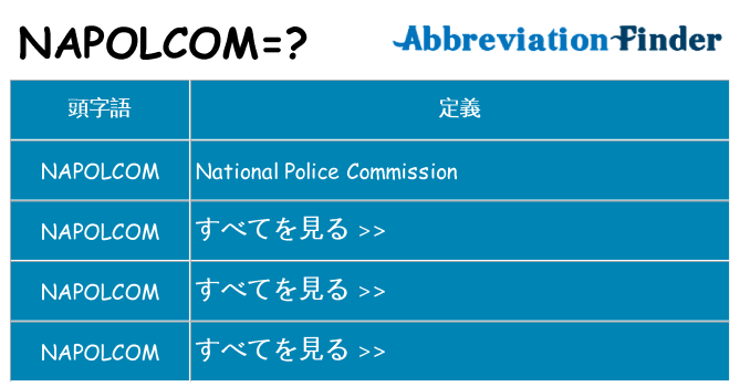 napolcom は何の略します。