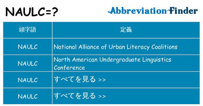 naulc は何の略します。