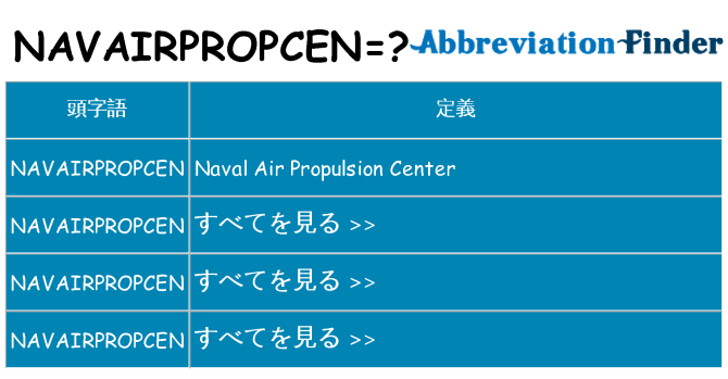 navairpropcen は何の略します。